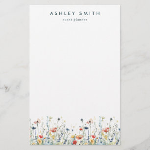 Vibrant Wildflower Stationery