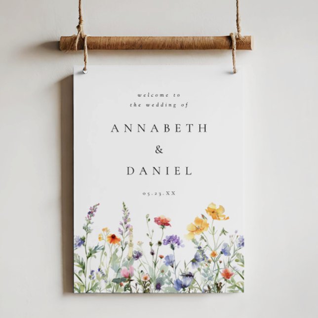 Vibrant Wildflower Wedding Welcome Sign (Creator Uploaded)