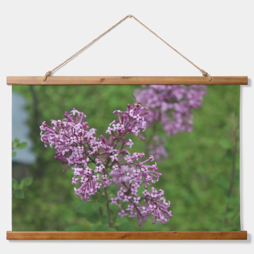 Vibrant wildflower_Wood Topped Wall Tapestry