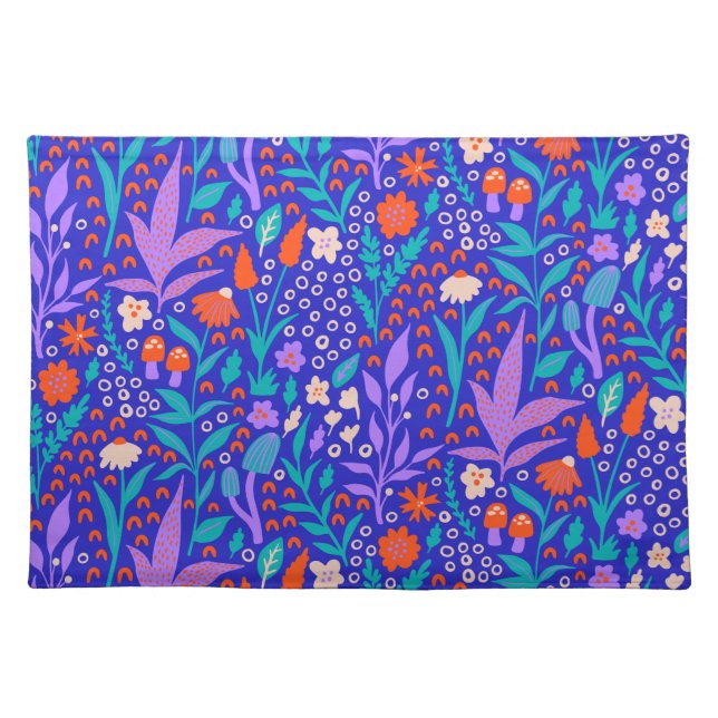 Vibrant Wildflowers Cloth Placemat (Front)
