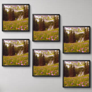 Vibrant Wildflowers - Or Use Your Own Photos Peel And Stick Photo Tile