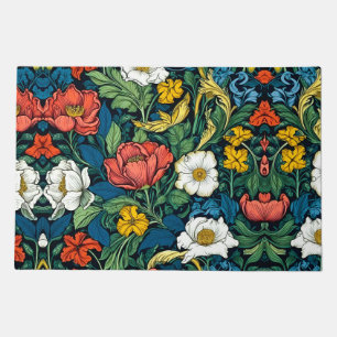  Vibrant William Morris Art Nouveau Floral Doormat