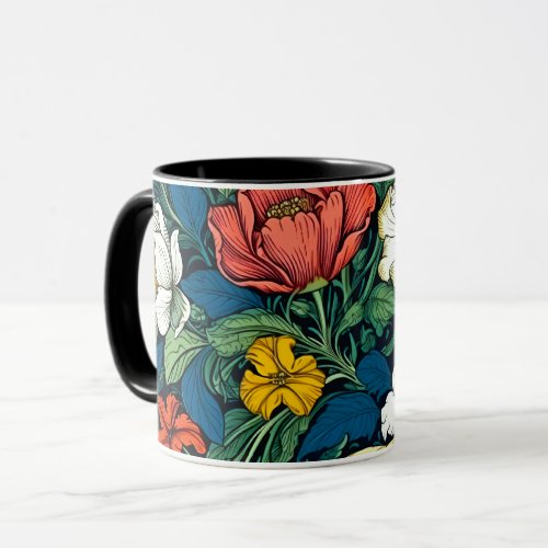  Vibrant William Morris Art Nouveau Floral Mug