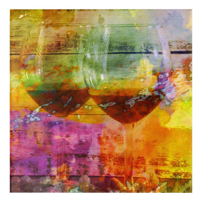 Vibrant Wine Acrylic Wall Art (Front)