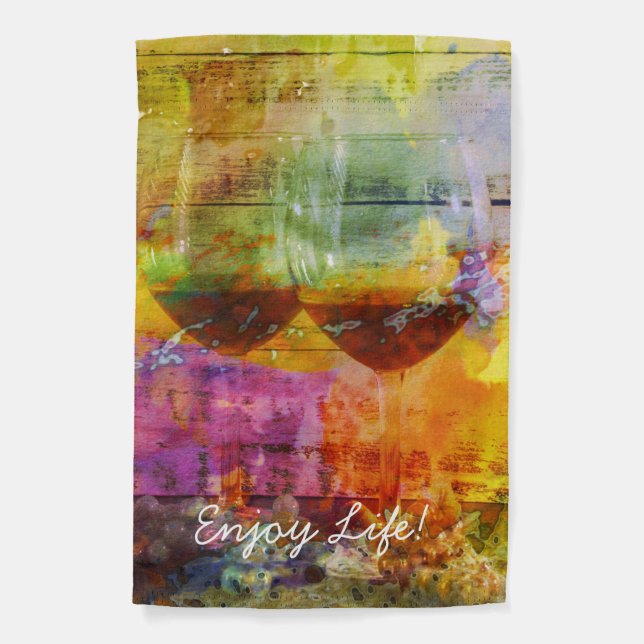 Vibrant Wine  Garden Flag (Front)