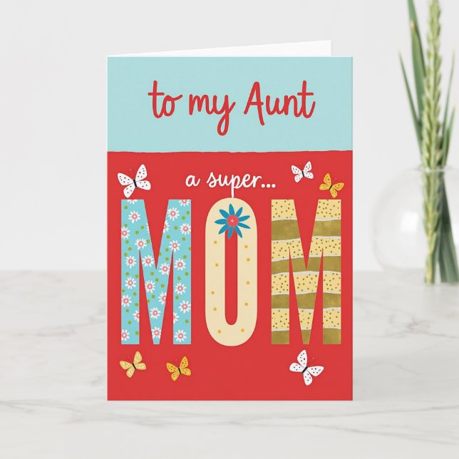 Vibrant Winged Mothers Day Card (Front)