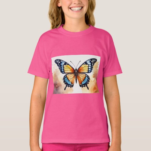 Vibrant Wings The Expressionist Peacock Butterfly T_Shirt
