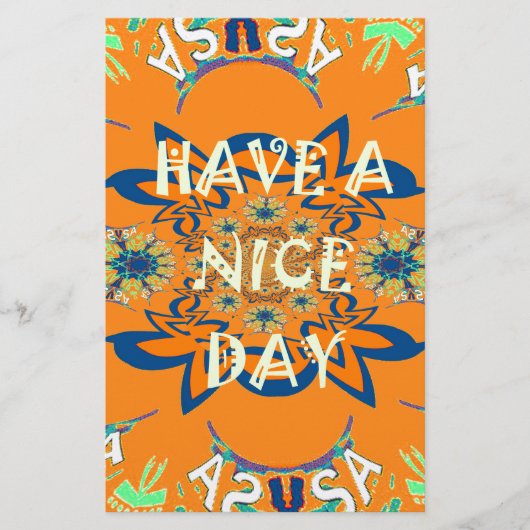 Vibrant Wishes: Have a Nice Day Art Print Design (Front)