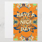 Vibrant Wishes: Have a Nice Day Art Print Design (Front/Back)