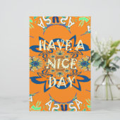 Vibrant Wishes: Have a Nice Day Art Print Design (Standing Front)