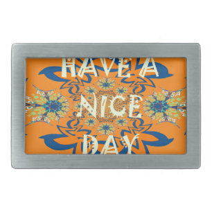 Vibrant Wishes: Have a Nice Day Art Print Design Rectangular Belt Buckle