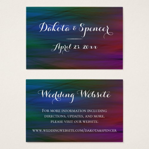 Vibrant Wisps  Dark Watercolor Wedding Website