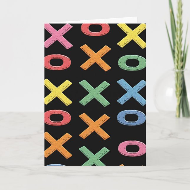 Vibrant Xo Abstract Pattern Card (Front)