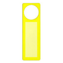 Vibrant Yellow Fluo Delight Ready to Customize Door Hanger