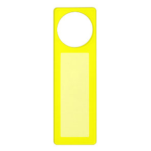 Vibrant Yellow Fluo Delight Ready to Customize Door Hanger