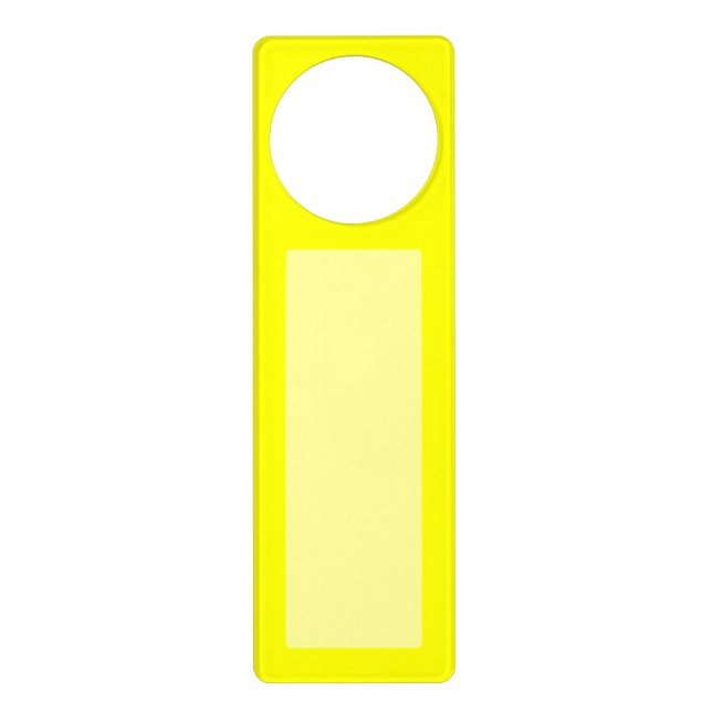 Vibrant Yellow Fluo Delight Ready to Customize Door Hanger (Front)