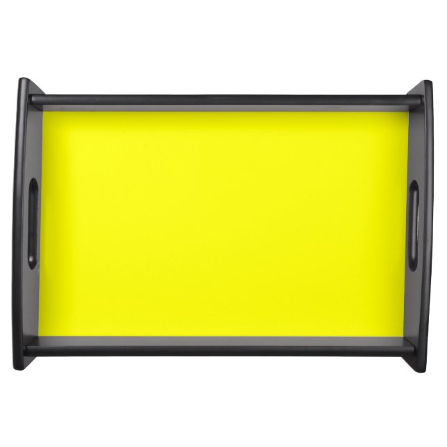 Vibrant Yellow Fluo Delight Ready to Customize Serving Tray (Front)
