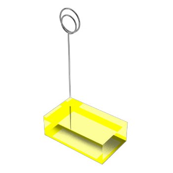 Vibrant Yellow Fluo Delight Ready To Customize Table Card Holder by AmericanStyle at Zazzle