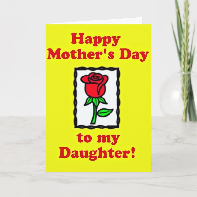 Vibrant Yellow Mothers Day Card (Front)