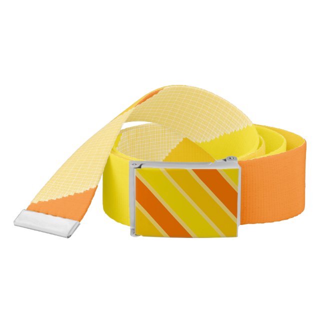 Vibrant Yellow Orange Shades Radiant Design Belt (Snake)