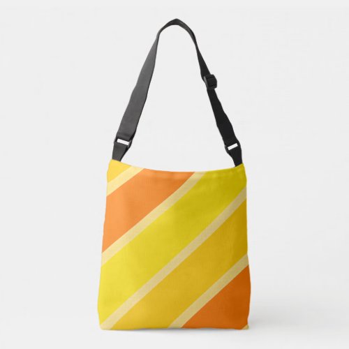 Vibrant Yellow Orange Shades Radiant Design Crossbody Bag