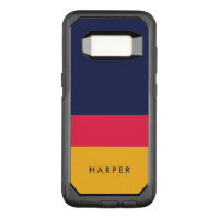 Vibrant Yellow Pink Blue Color Block Modern OtterBox Commuter Samsung Galaxy S8 Case