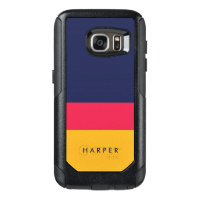 Vibrant Yellow Pink Blue Color Block Modern OtterBox Samsung Galaxy S7 Case