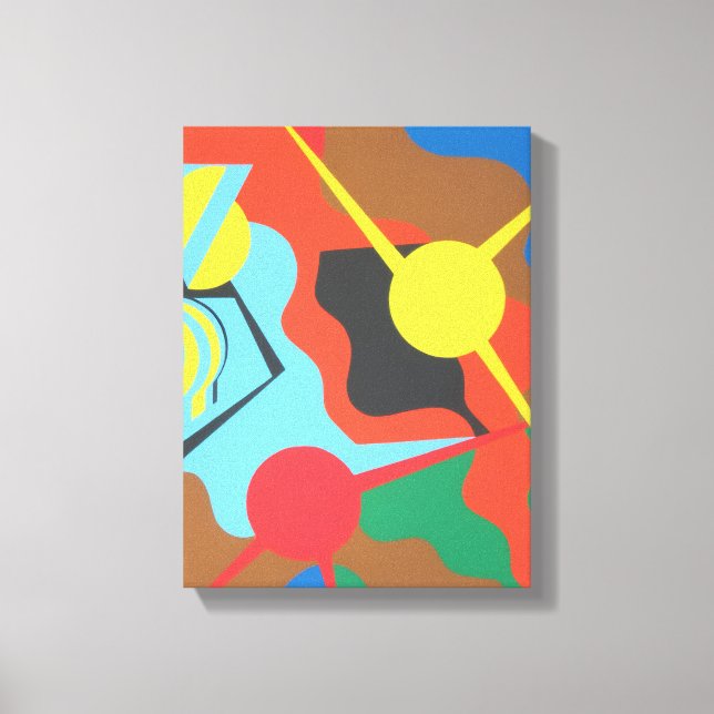 Vibrant Yellow Plane Abstract Art Print (Front)