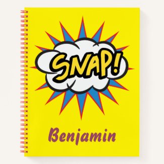 Vibrant Yellow Snap Comic Book Design