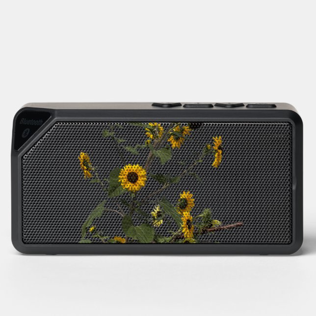 Vibrant Yellow Sunflower  Bluetooth Speaker (Front)