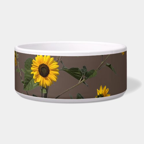 Vibrant Yellow Sunflower Bowl