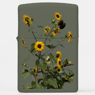 Vibrant Yellow Sunflower Zippo Lighter