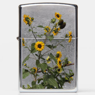 Vibrant Yellow Sunflower Zippo Lighter
