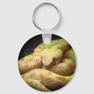 Vibrant Yellow Viper Keychain