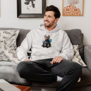 Vibrant Yorkshire Terrier Splash Art Hoodie