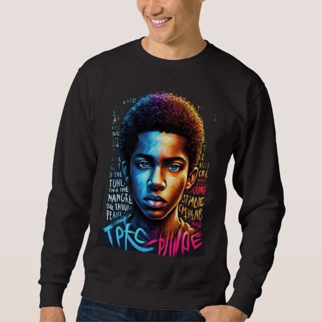 Vibrant Youth Sketch Art T-Shirt Sweatshirt (Front)