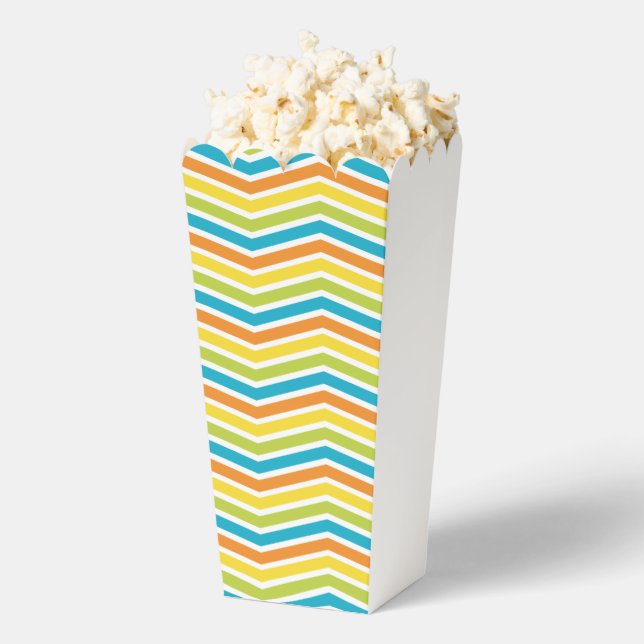 Vibrant Zigzag Lines Favor Boxes  (Popped)