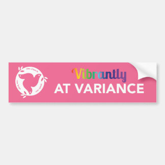 Vibrantly at Variance Bumper Sticker