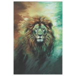 Vibrantly Colored African Lion Decoupage Tissue Paper
