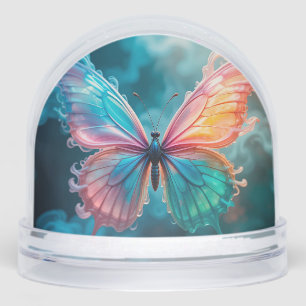 Vibrantly Colored Butterfly with Ethereal Wings Snow Globe