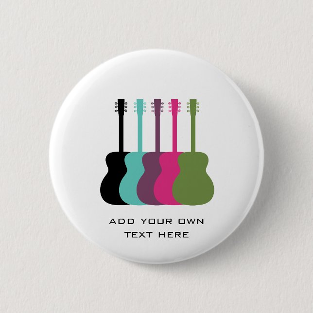 Vibrantly Colored Guitars Button (Front)