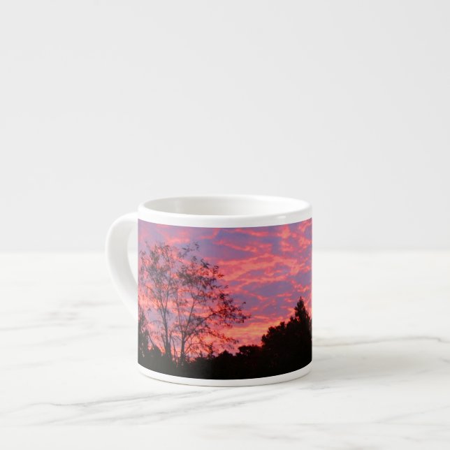 Vibrantly Pink Sunrise Espresso Cup (Front Left)