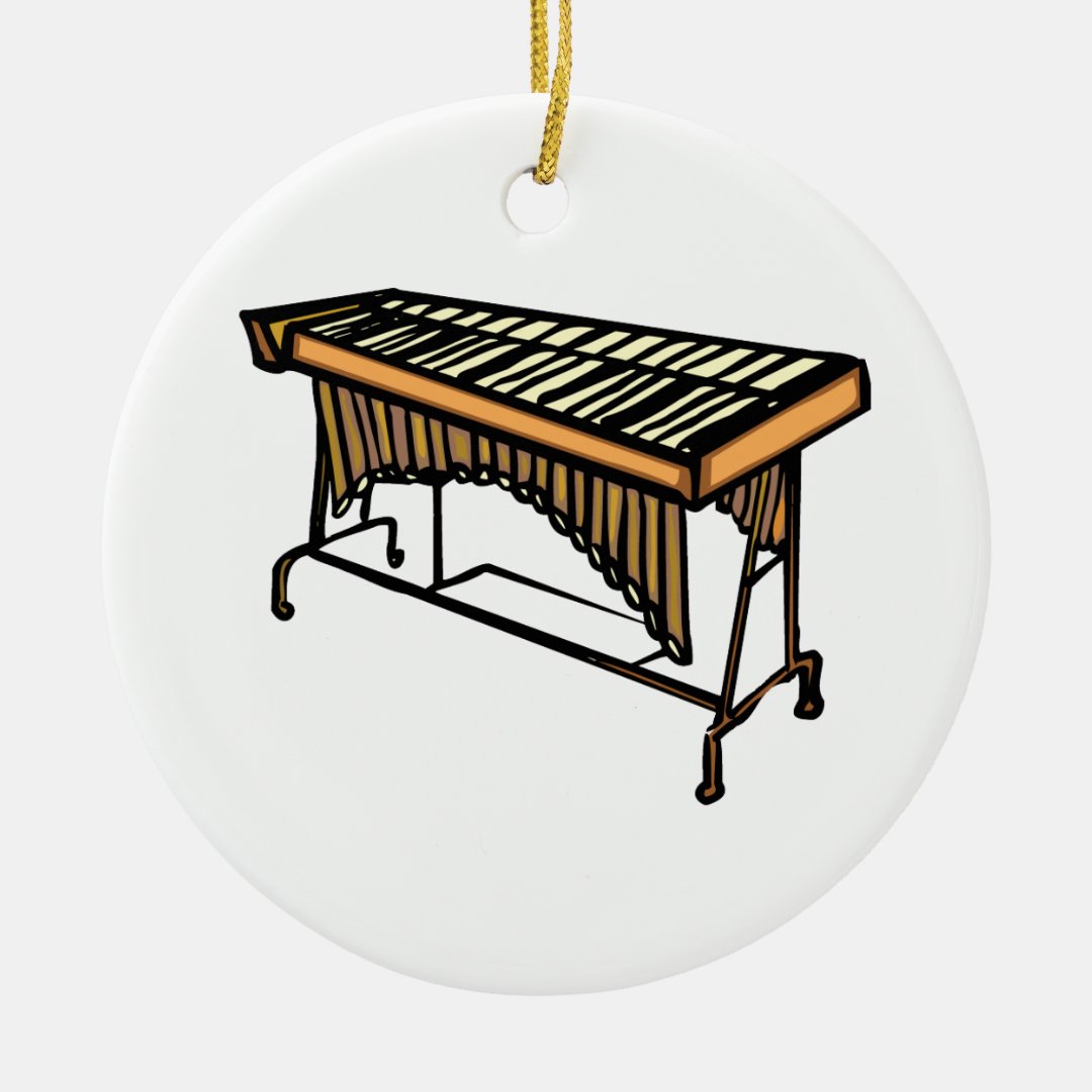 vibraphone simple instrument design.png ceramic ornament Zazzle