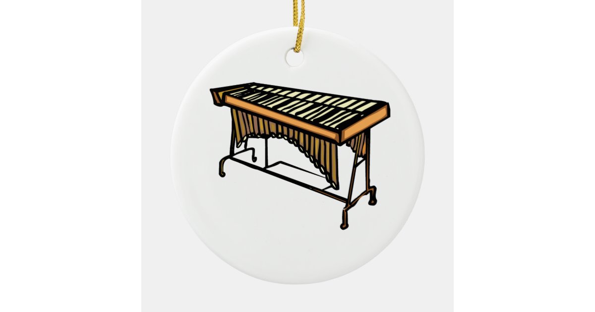 vibraphone simple instrument design.png ceramic ornament Zazzle