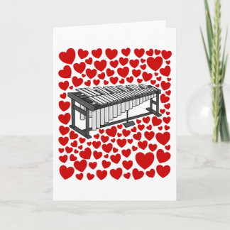 Vibraphone With Hearts Valentines Anniversary Card