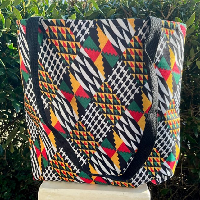 Vibrate African Abstract Colors Tote Bag (Creator Uploaded)
