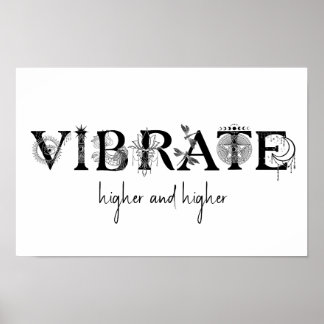 Vibrate higher and higher Lotus dragonfly moon art Poster