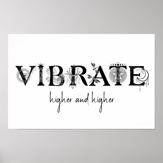 Vibrate higher and higher Lotus dragonfly moon art Poster (Front)