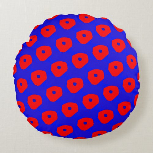 Vibrated colours Round Pillow