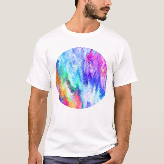 Vibrating Glitch Rainbow T-Shirt (Front)